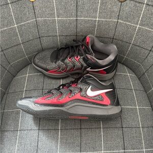 Nike KD 17 TB Basketball Shoes Mens Size 7.5 Black Red Late Night FJ9487-001